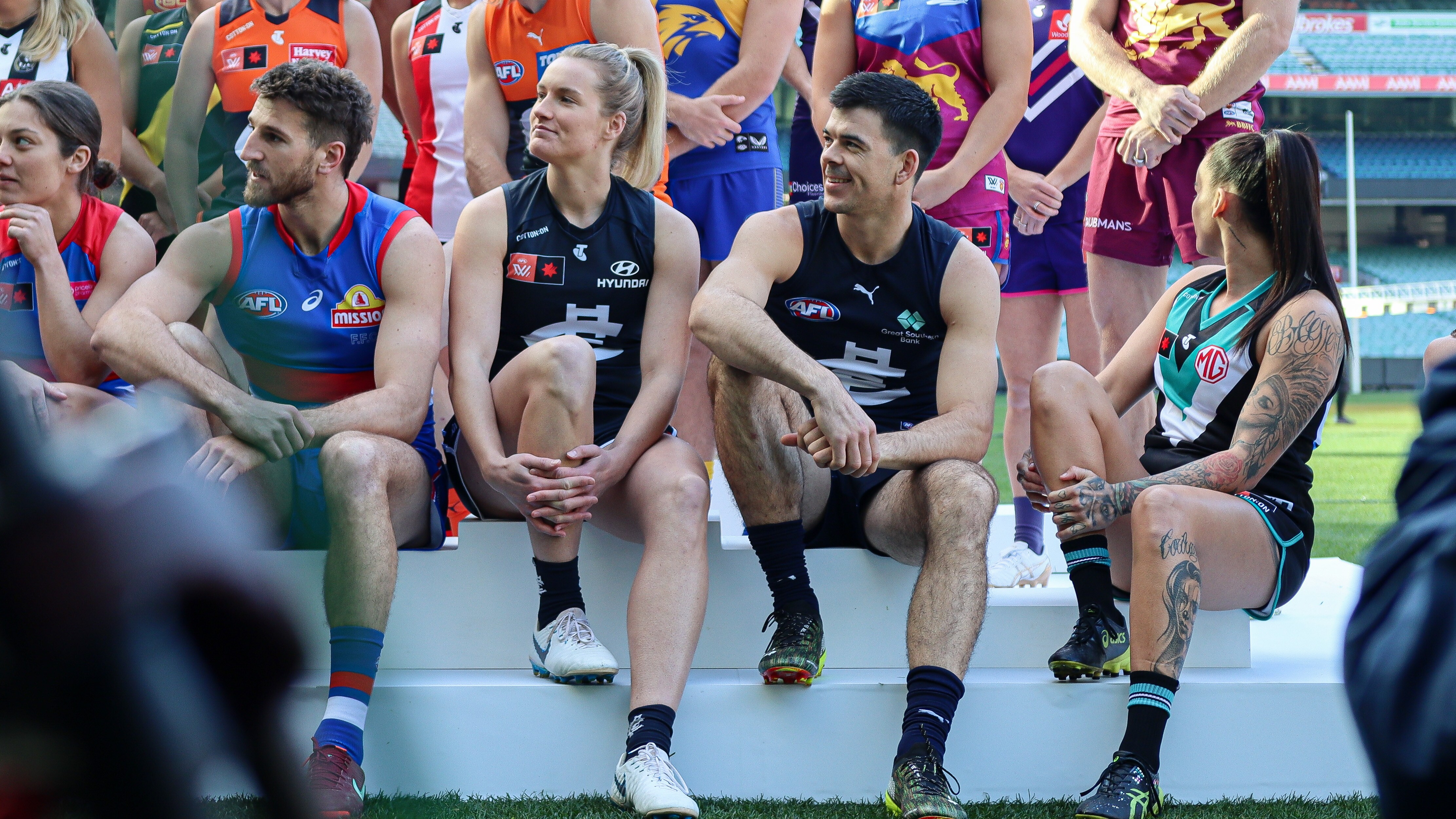 Building connection: AFL, AFLW Blues starting to jell