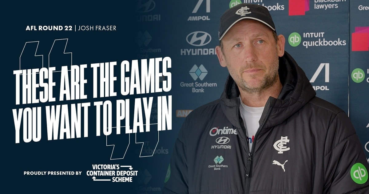 Josh Fraser speaking ahead of Carlton versus St Kilda