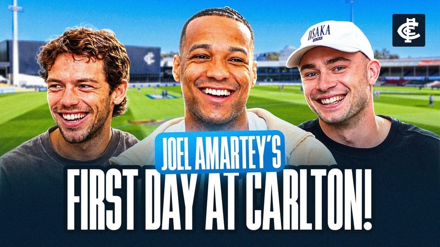 Behind the scenes of Joel Amartey's first day at Carlton!